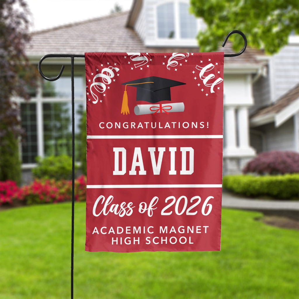 Congratulations Graduate - Graduation gift 2026 - Senior 2026 - Class Of 2026 - Personalized Graduation Garden Flag C727