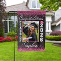 Congratulations Graduation Senior Class of 2026 Sparkle Personalized Custom Photo Garden Flag C175