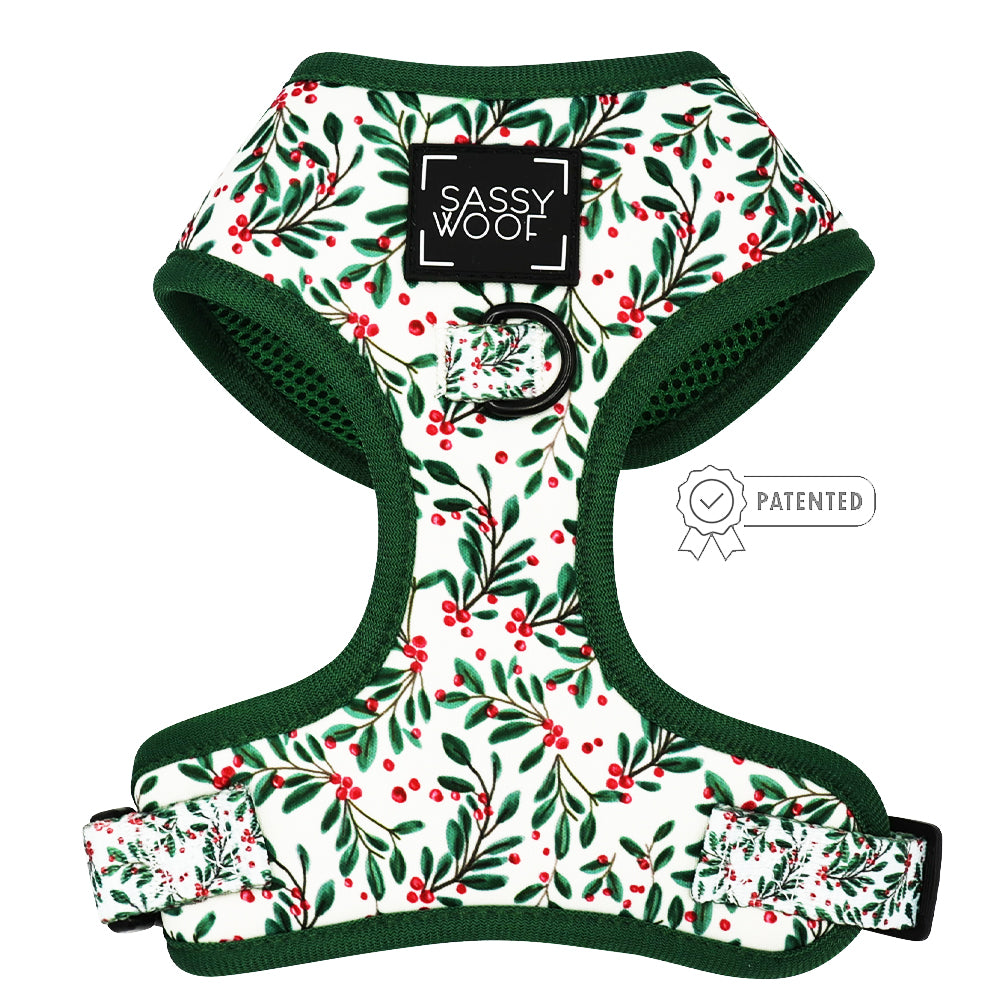 Dog Adjustable Harness - Under the Mistletoe