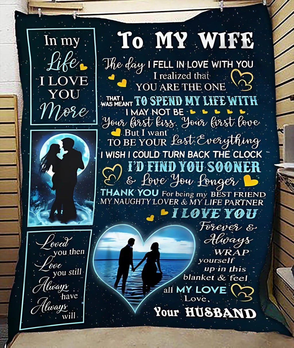BLANKET FOR WIFE FROM HUSBAND – COMFORT & WARMTH GIFT Sherpa Fleece Blanket (SKU-CHAU-B11)