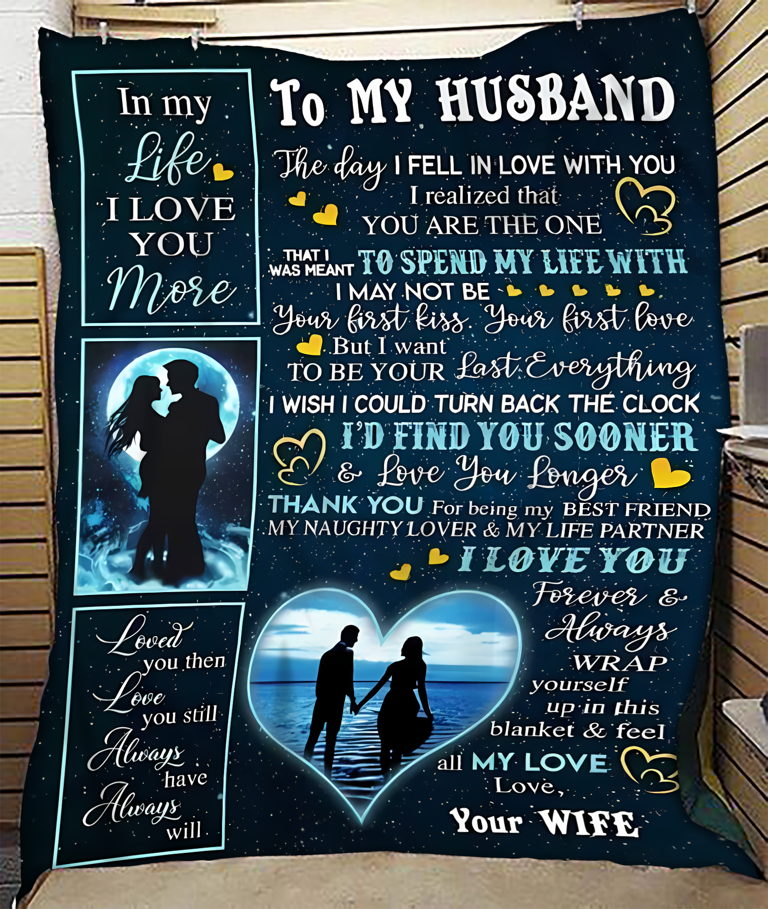 Special Gift For Your Husband Blanket - From Wife (SKU-CHAU-B12) FULL