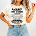 October - Back Off I Have An Extremely Crazy Boyfriend - Gift For Wife From Husband - NGHL10 (SKUT-BACKOFF-10)