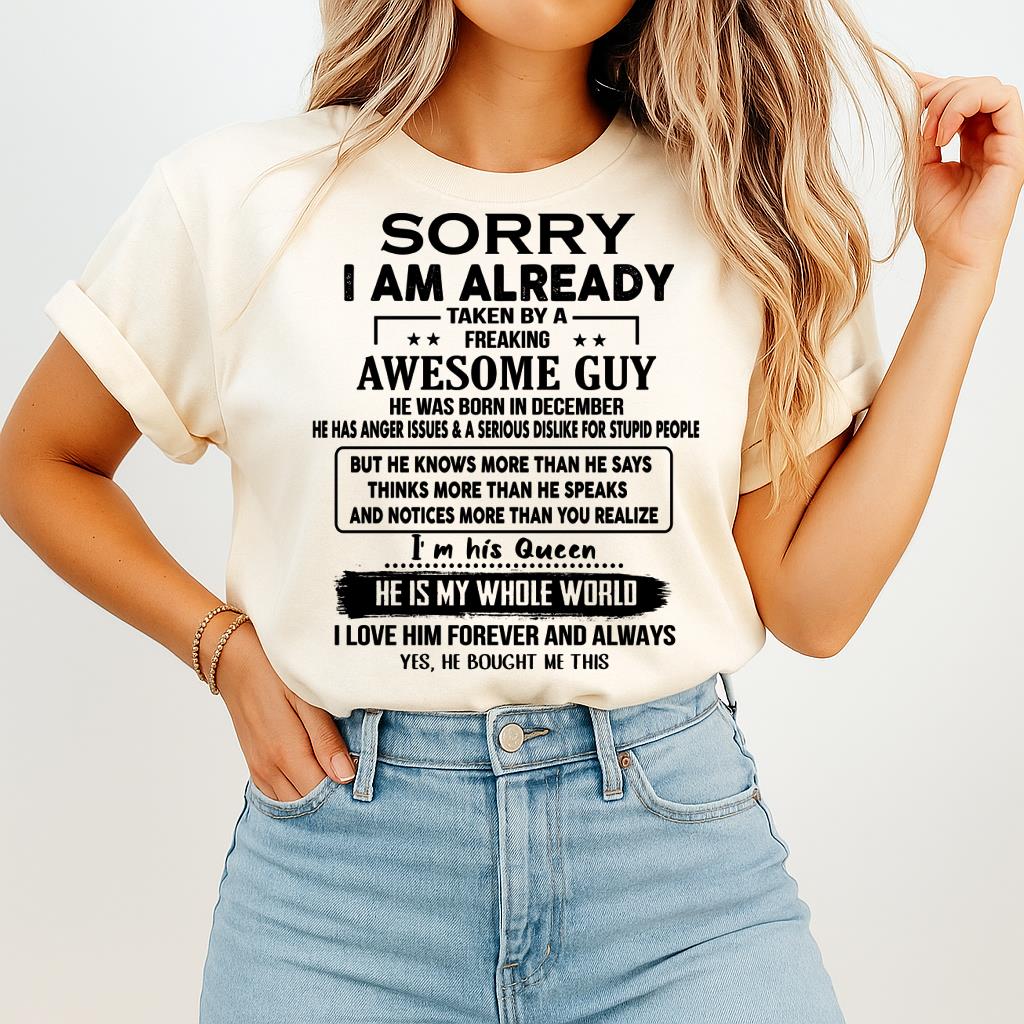 December - Awesome Guy - Perfect gift for your girlfriend or wife From Husband - NGHL12 (SKUT08-11-12)