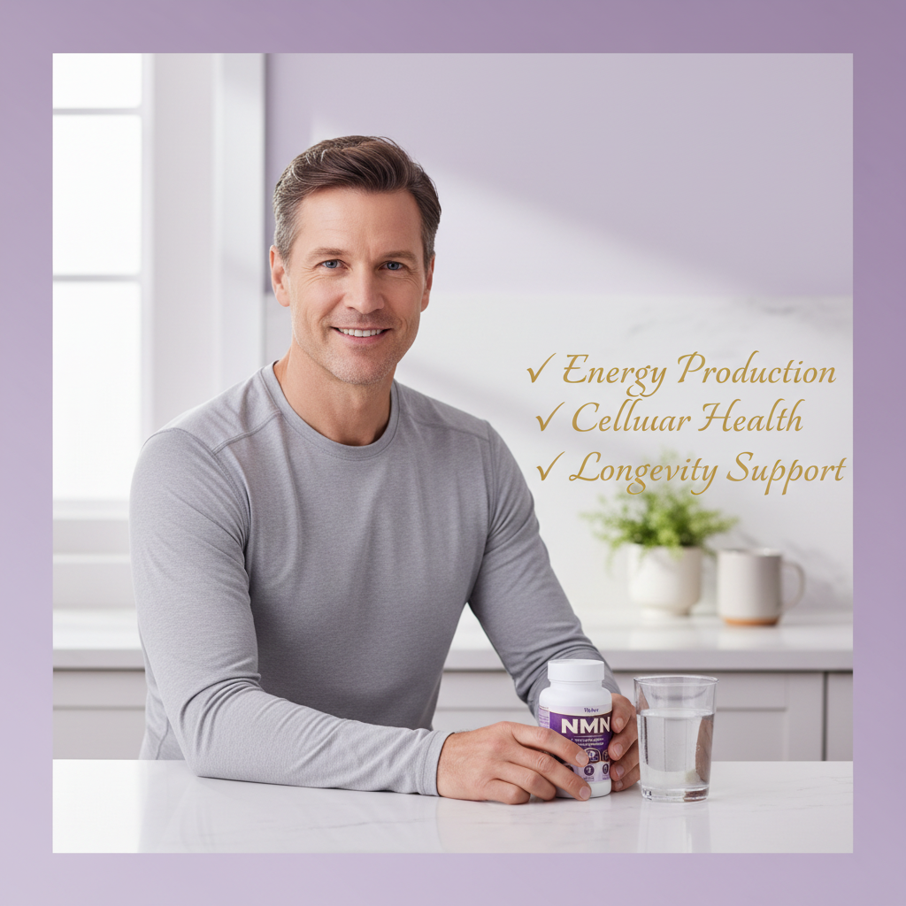 NMN Supplement for Energy Production & Cellular Health 500mg – Boost NAD+ (Longevity & Healthy Aging) 30 Caps