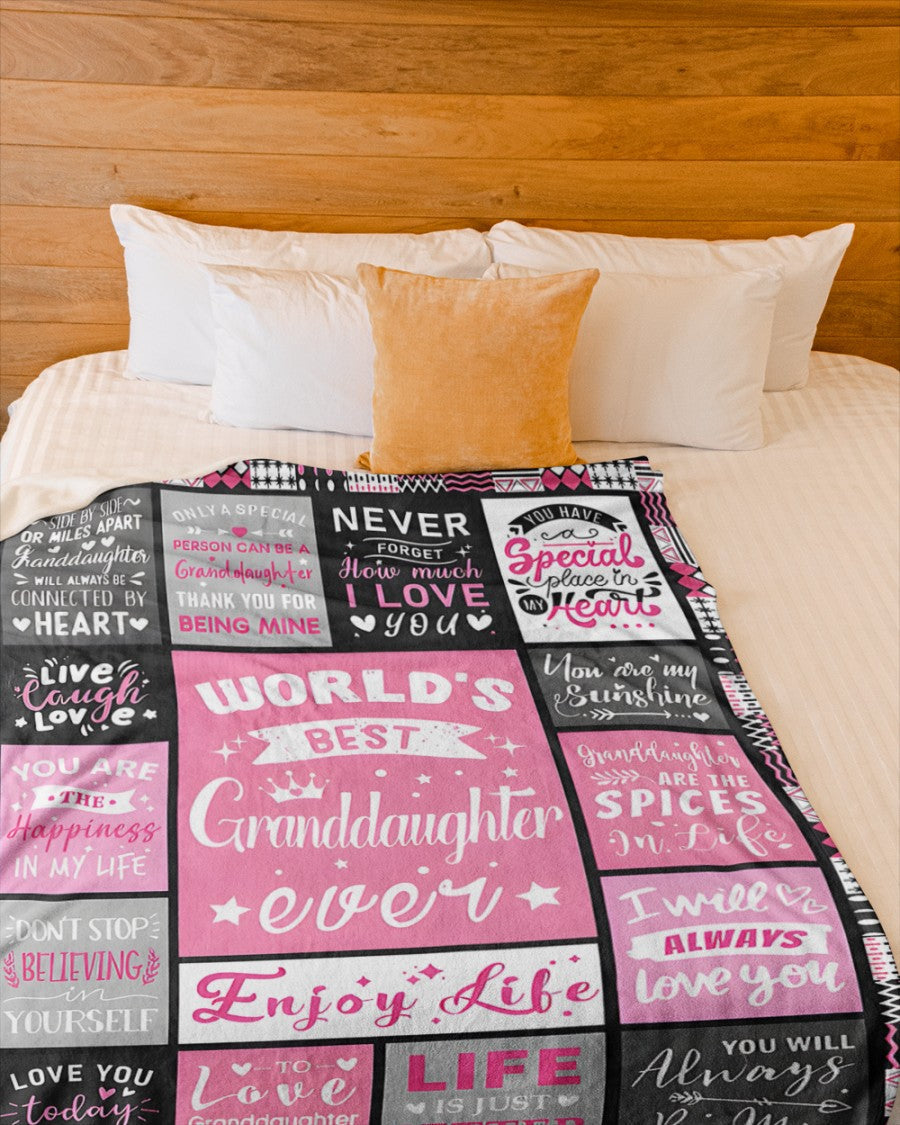 TO MY GRANDDAUGHTER - GIFT FOR GRANDDAUGHTER - Sherpa Fleece Blanket From Grandparent (SKUB-NGHL-07)