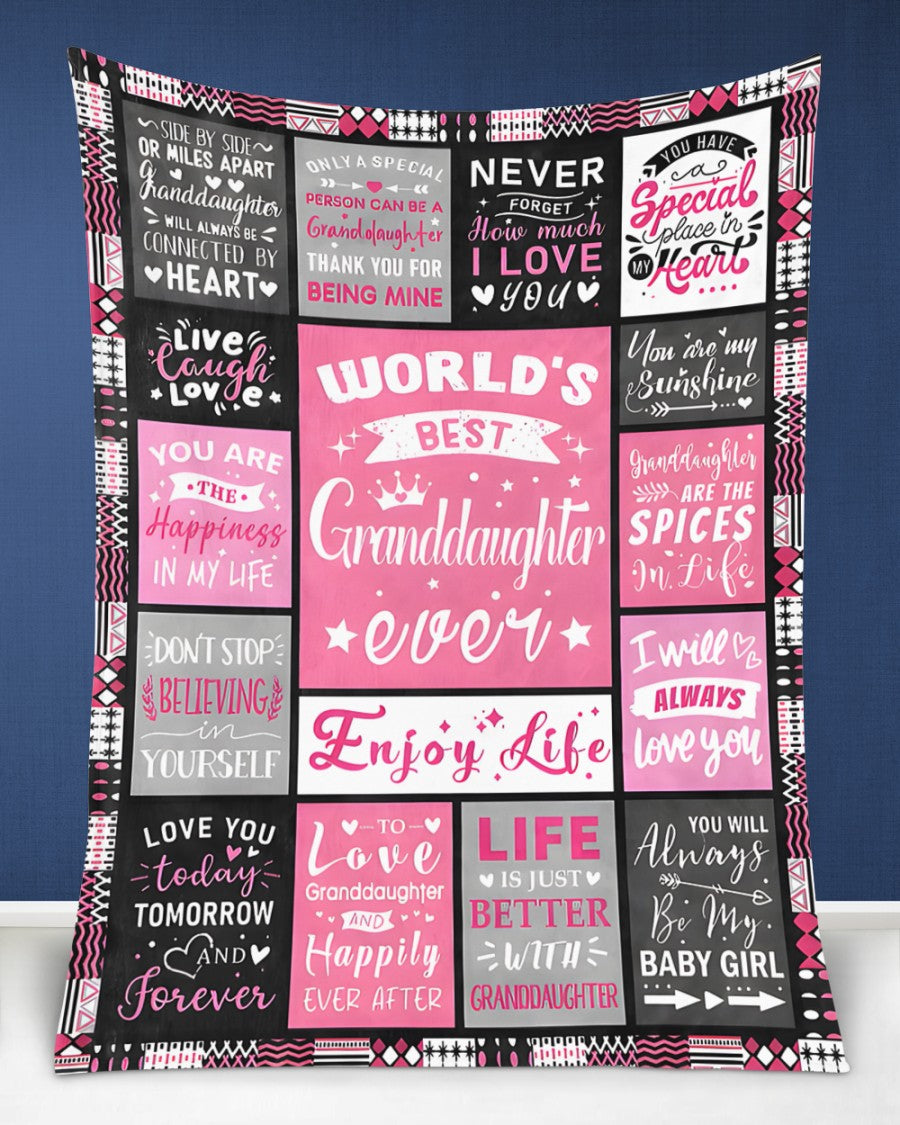 TO MY GRANDDAUGHTER - GIFT FOR GRANDDAUGHTER - Sherpa Fleece Blanket From Grandparent (SKUB-NGHL-07)