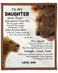TO MY DAUGHTER - GIFT FOR DAUGHTER - Sherpa Fleece Quilt Blanket
