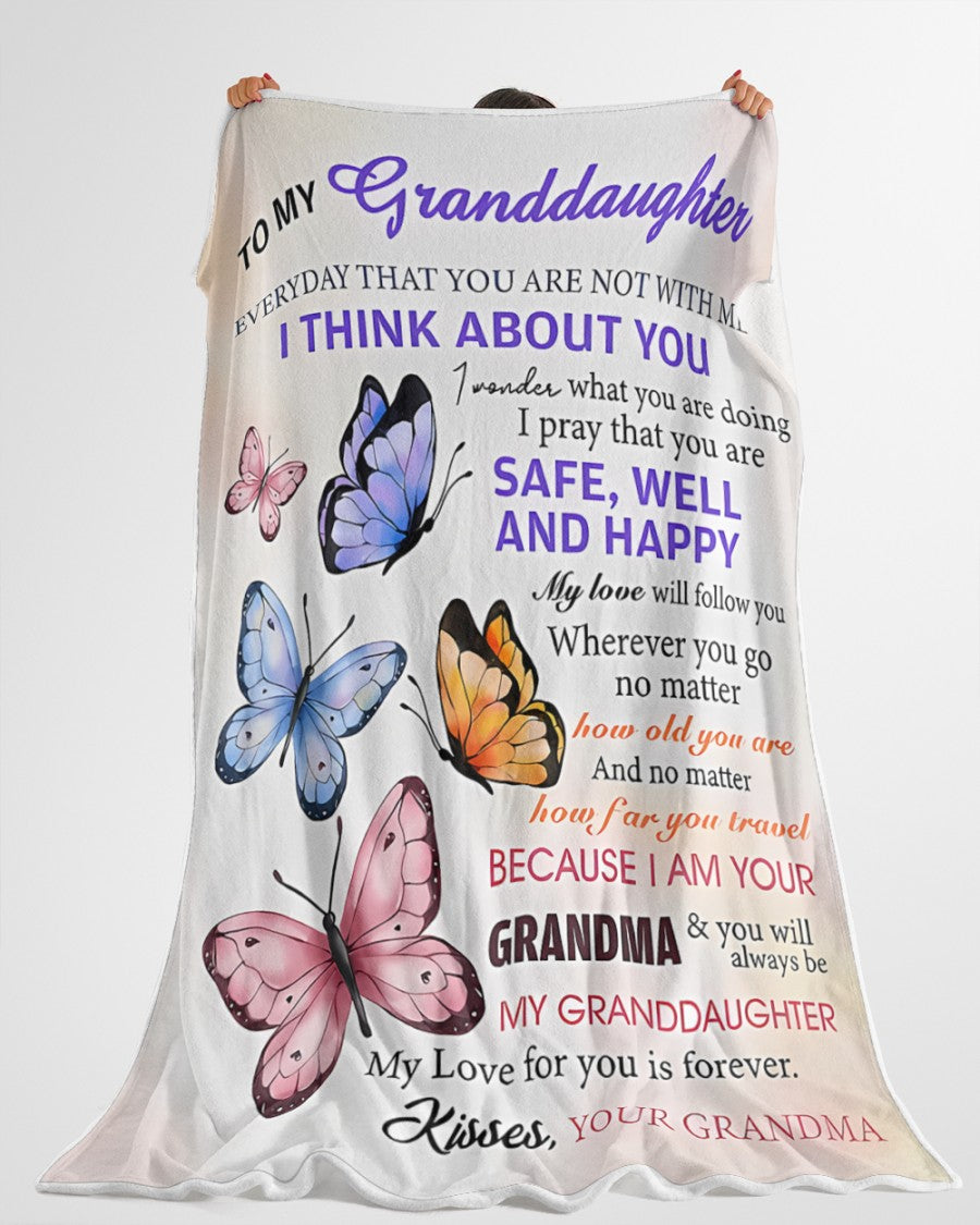 BLANKET FOR GRANDDAUGHTER – COMFORT & WARMTH GIFT FROM GRANDMA  Sherpa Fleece Quilt Blanket NGHL00 (SKUB-BLK-GMD1)