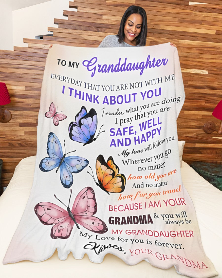 BLANKET FOR GRANDDAUGHTER – COMFORT & WARMTH GIFT FROM GRANDMA  Sherpa Fleece Quilt Blanket NGHL00 (SKUB-BLK-GMD1)