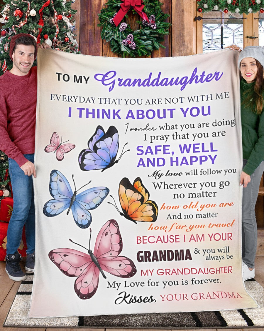 BLANKET FOR GRANDDAUGHTER – COMFORT & WARMTH GIFT FROM GRANDMA  Sherpa Fleece Quilt Blanket NGHL00 (SKUB-BLK-GMD1)