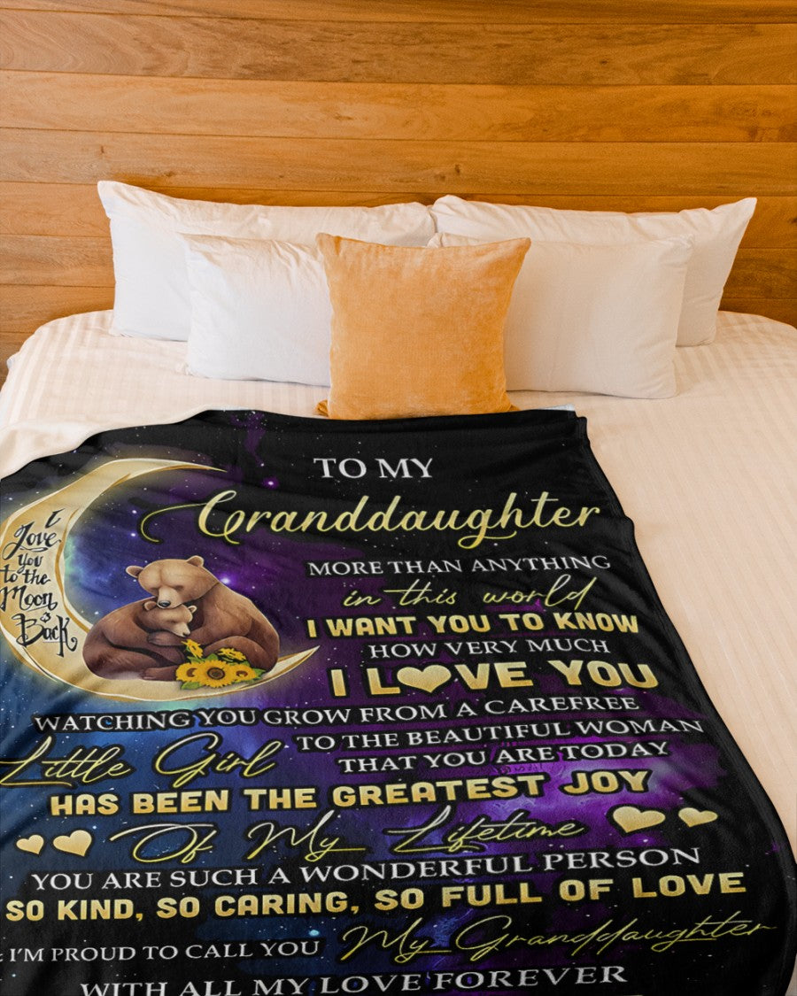 BLANKET FOR GRANDDAUGHTER – COMFORT & WARMTH GIFT FROM GRANDMA  Sherpa Fleece Quilt Blanket NGHL00 (SKUB-BLK-GMD3)