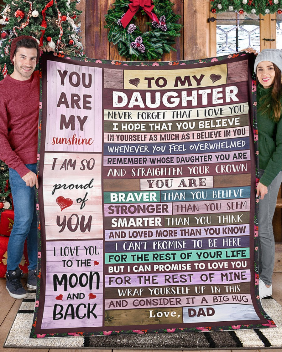 BLANKET FOR DAUGHTER – COMFORT & WARMTH GIFT FROM DAD Sherpa Fleece Quilt Blanket NGHL00
