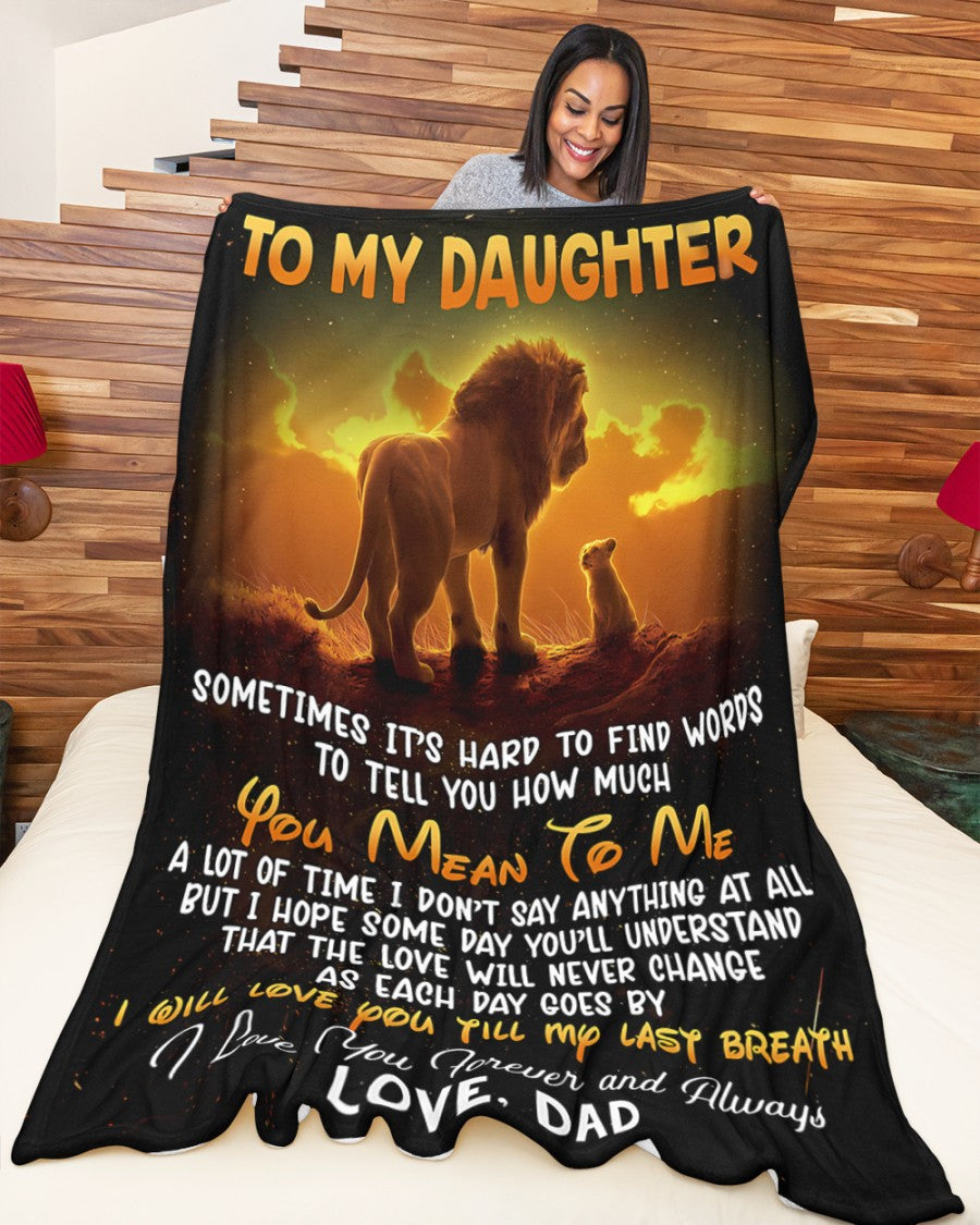 BLANKET FOR DAUGHTER – COMFORT & WARMTH GIFT FROM DAD Sherpa Fleece Quilt Blanket NGHL00 (SKU2604-169)