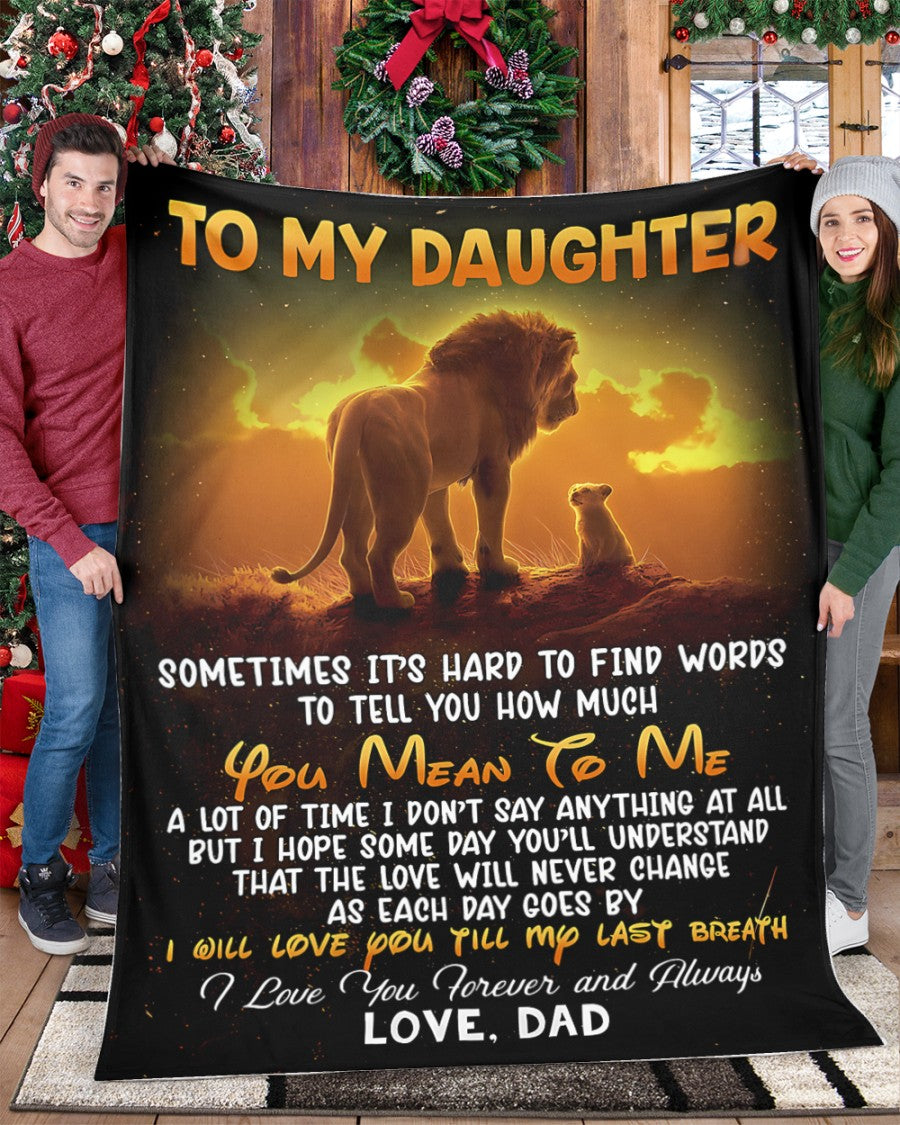 BLANKET FOR DAUGHTER – COMFORT & WARMTH GIFT FROM DAD Sherpa Fleece Quilt Blanket NGHL00 (SKU2604-169)