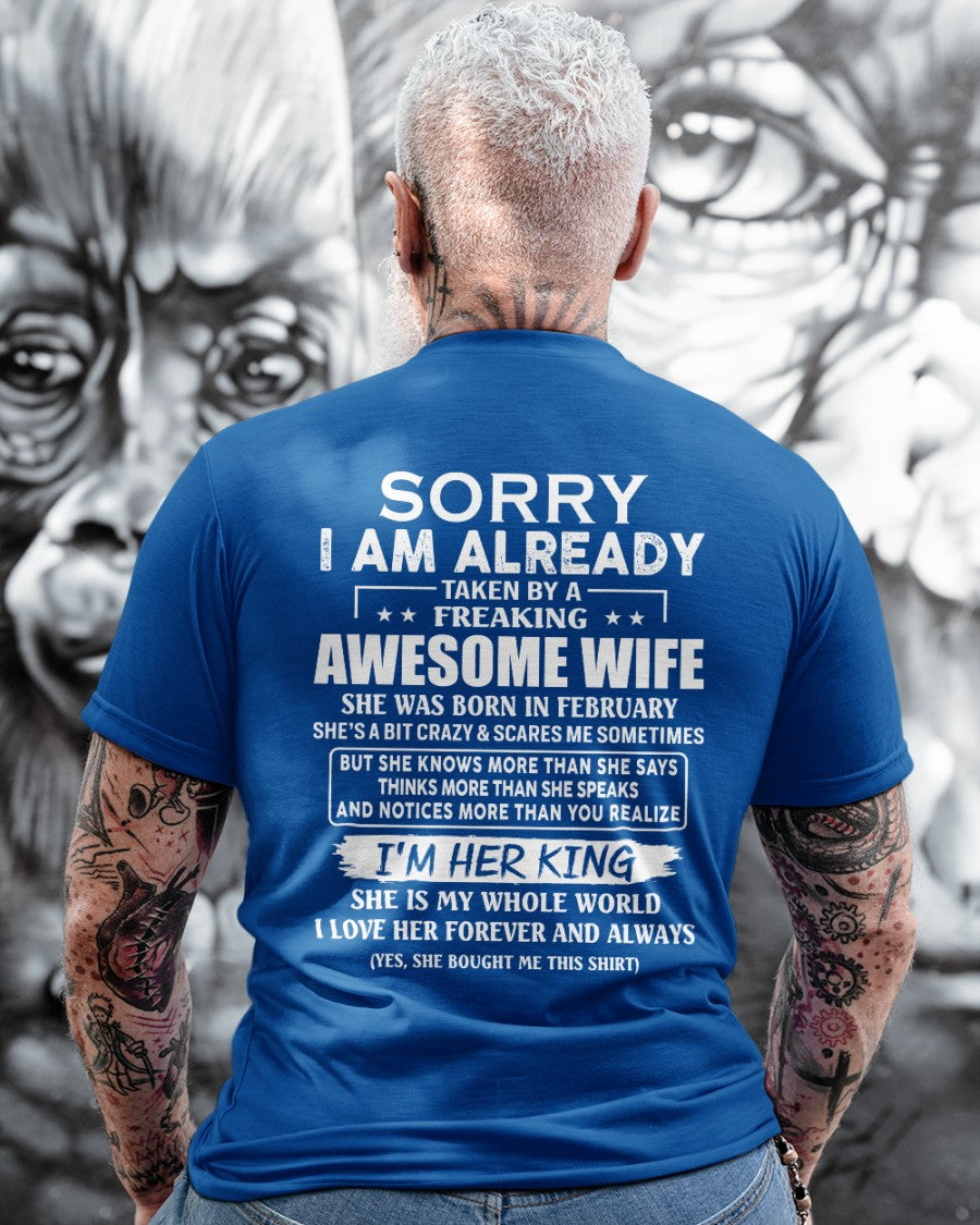 Awesome wife February - Perfect gift for husband from wife - NGHL02 (SKU68-79-02)