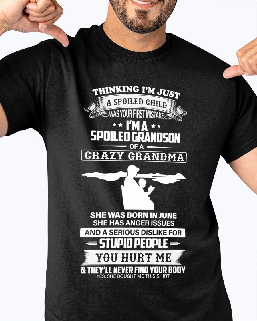 Spoiled by Grandma Shirt June Edition – From Grandma to Grandson NGHL06 (SKU-GMS2-06)