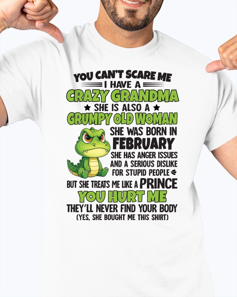 FEBRUARY - YOU CAN'T SCARE ME - FOR GRANDSON - GIFT FROM GRANDMA - NGHL02 (SKU09-85-02)