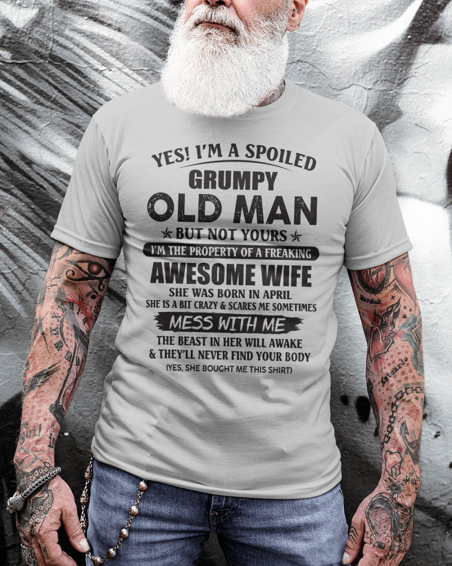 Awesome wife April - Perfect gift for your husband from wife - NGHL04 (SKU96-68-04)