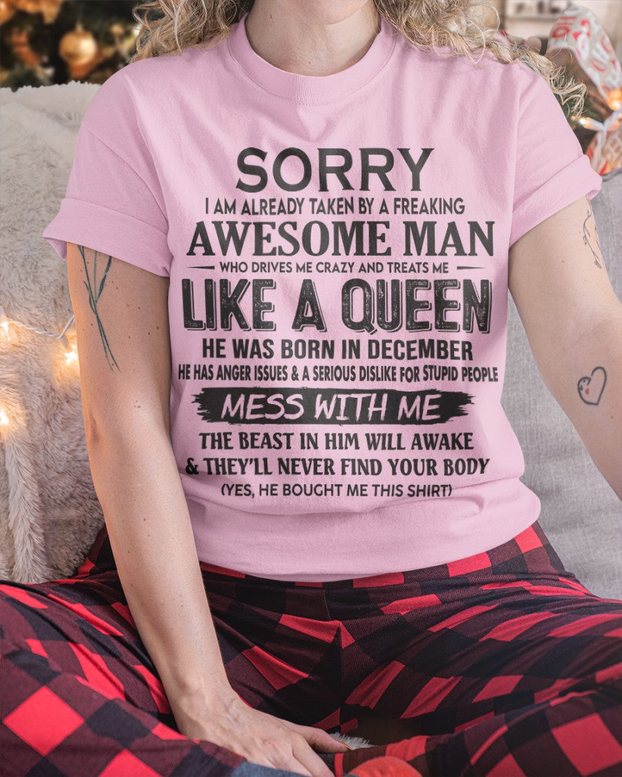 December - Awesome Man Born In December - Special gift for your Girlfriend - NGHL12 (SKU09-126-12)