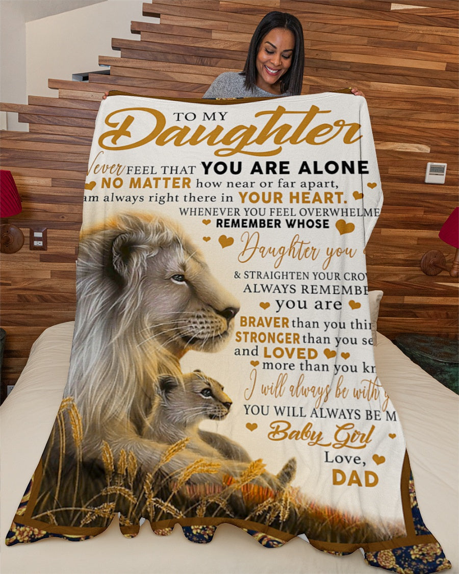 Love Your Dad Blanket - Gift For Daughter From Dad - To My Daughter (SKUB06-118)