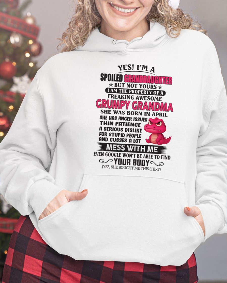 APRIL - YES, I'M A SPOILED GRANDDAUGHTER - GIFT FROM GRANDMA - NGHL04 (SKU09-96-04)