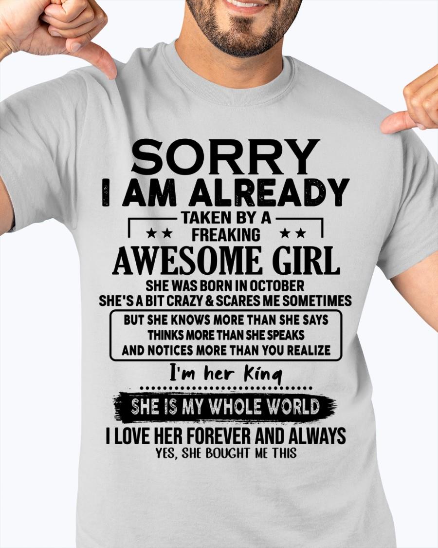 October - Awesome Girl born in October - Special gift for your boyfriend - From Wife NGHL10 (SKU.AT16)