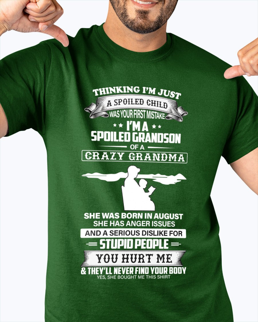 Spoiled by Grandma Shirt August Edition – From Grandma to Grandson NGHL08 (SKU-GMS2-08)