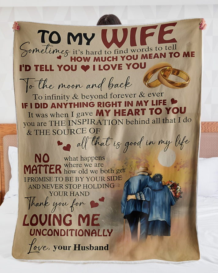 Special blanket for Wife - From Husband blanket (SKUB08-02)