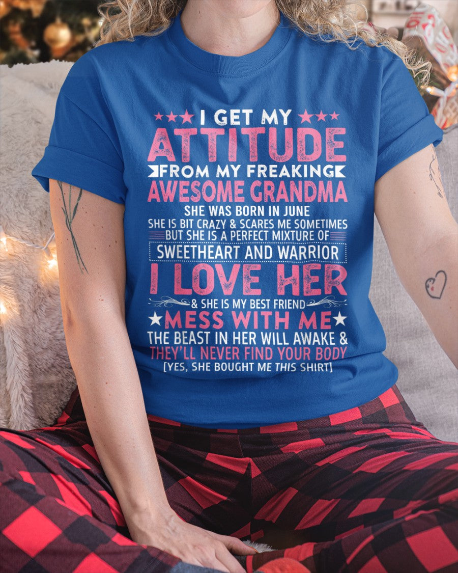 I GET MY ATTITUDE FROM MY GRANDMA JUNE EDITION – FROM GRANDMA TO GRANDDAUGHTER NGHL06 (SKU07-163-06)
