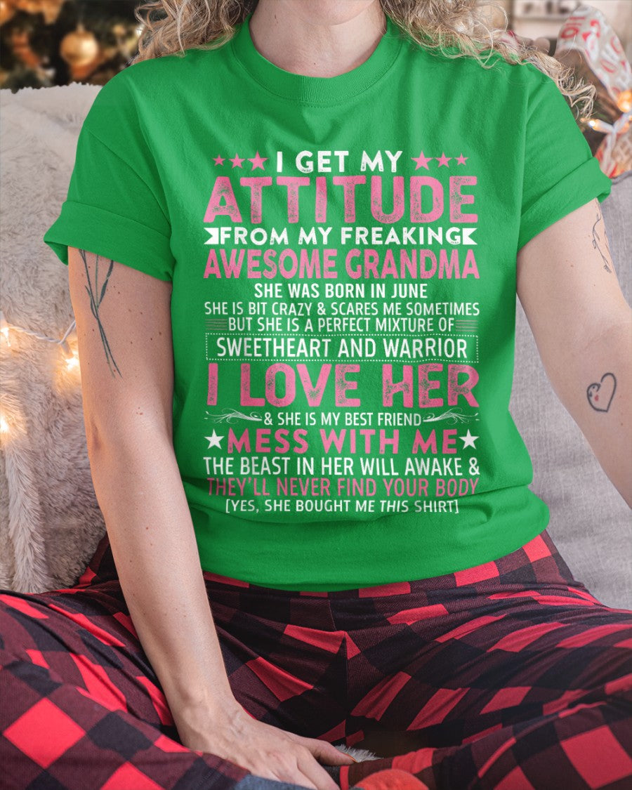 I GET MY ATTITUDE FROM MY GRANDMA JUNE EDITION – FROM GRANDMA TO GRANDDAUGHTER NGHL06 (SKU07-163-06)