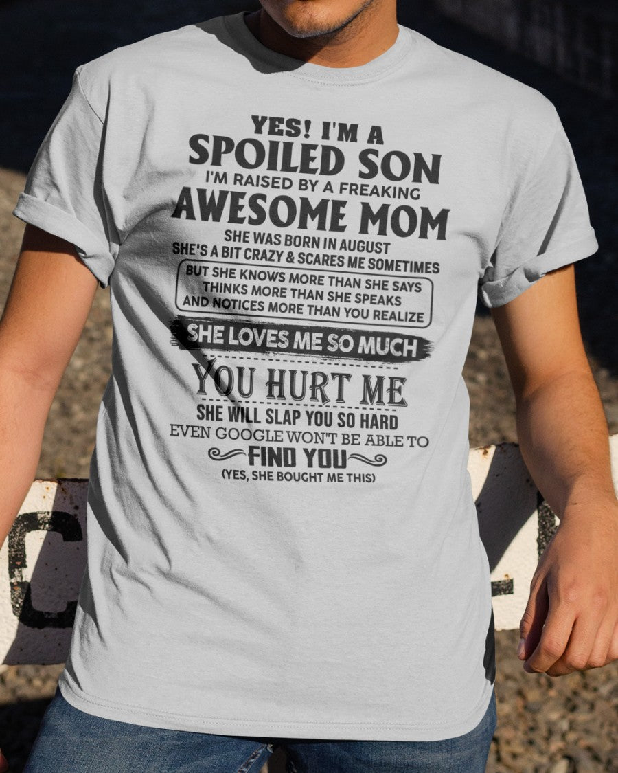 August - Awesome Mom - Perfect Gift For Son From Mom - NGHL08 (SKU-SPW-08)