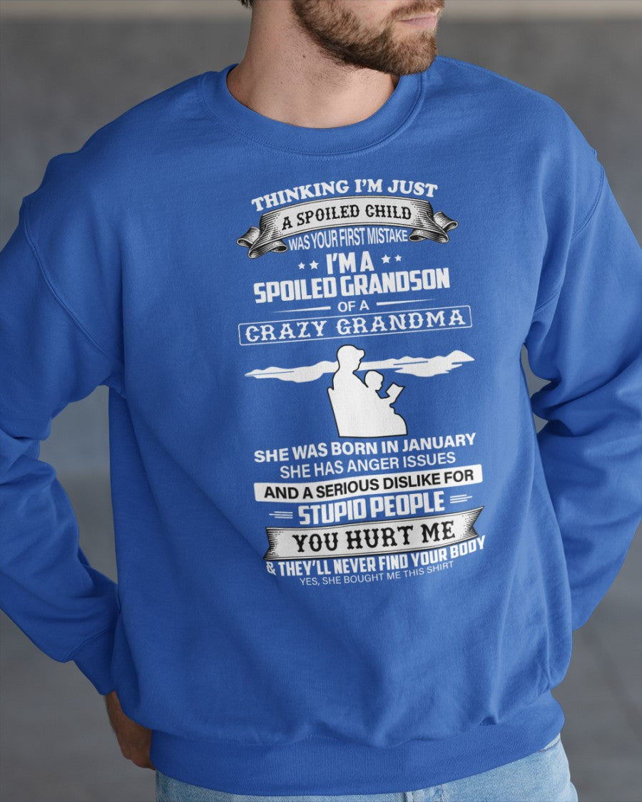 Spoiled by Grandma Shirt January Edition – From Grandma to Grandson NGHL01 (SKU-GMS2-01)