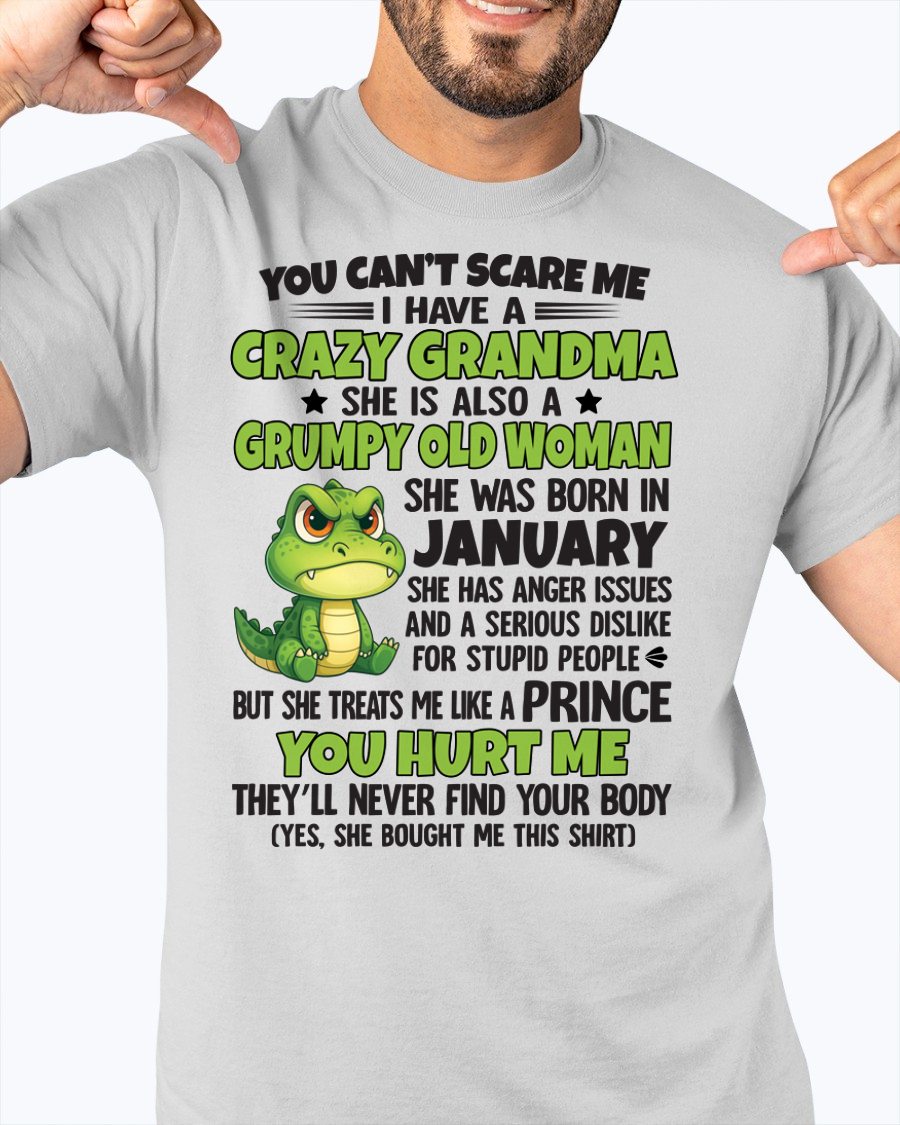 JANUARY - YOU CAN'T SCARE ME - FOR GRANDSON - GIFT FROM GRANDMA - NGHL01 (SKU09-85-01)
