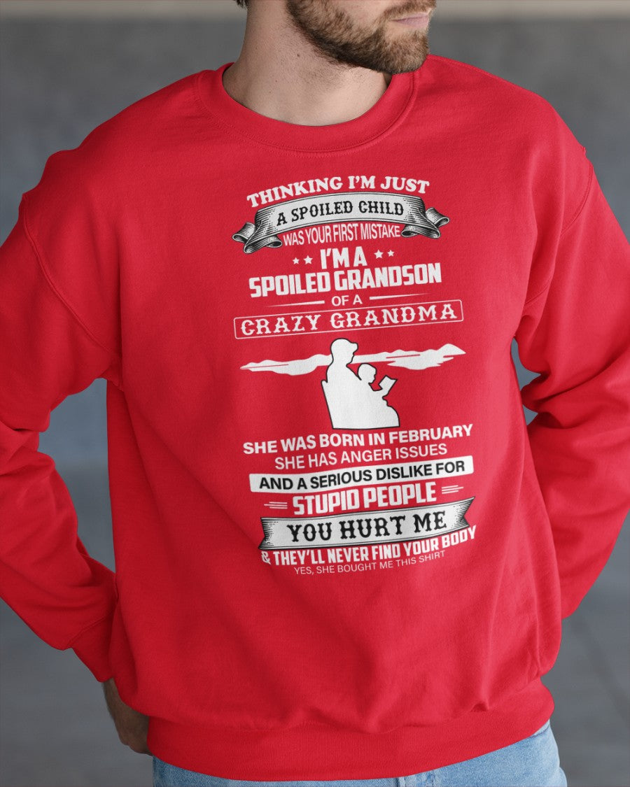 Spoiled by Grandma Shirt February Edition – From Grandma to Grandson NGHL02 (SKU-GMS2-02)