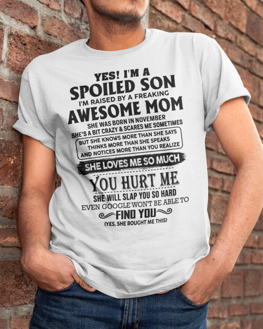 November - Awesome Mom - Perfect gift for your son (SKU-SPW-11)