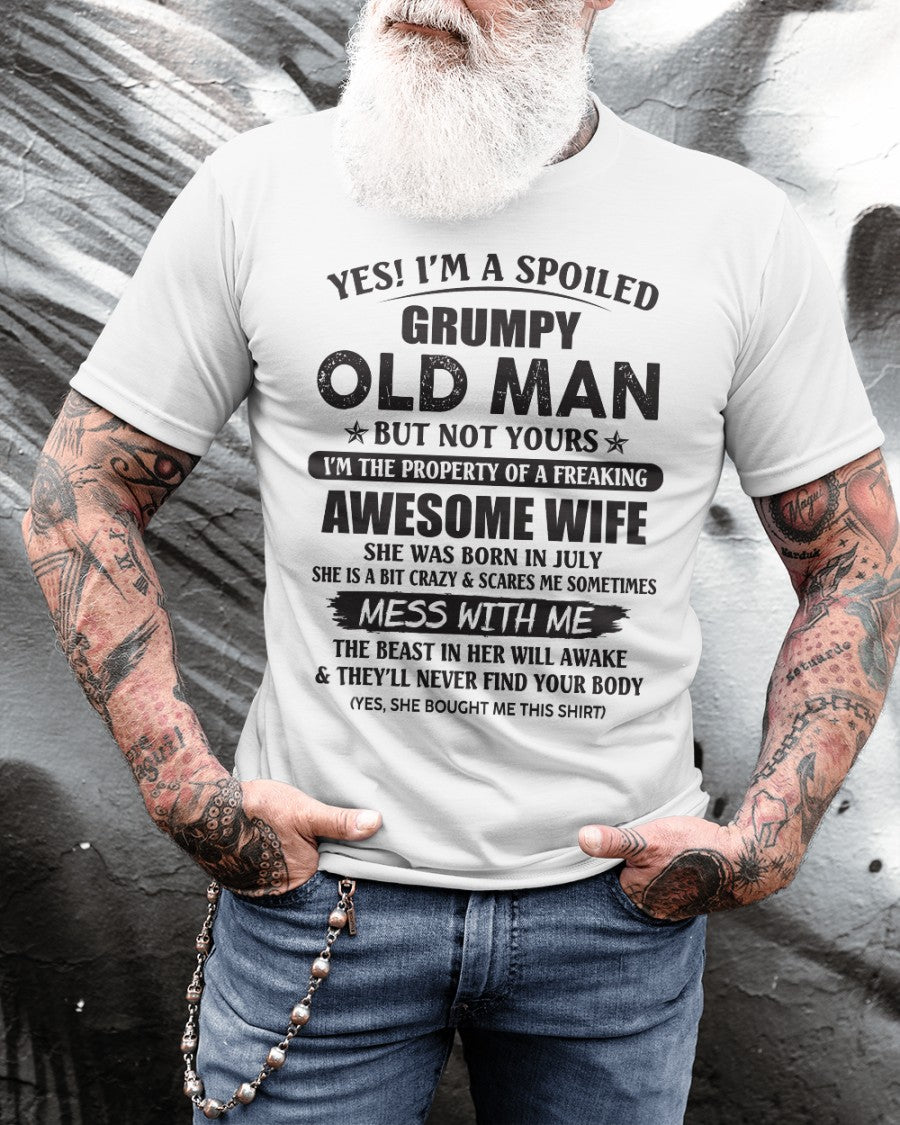 Awesome wife July- Perfect gift for your husband from wife  - NGHL07 (SKU96-68-07)