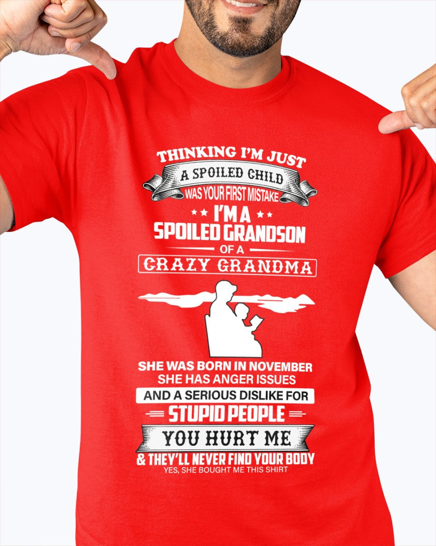 Spoiled by Grandma Shirt November Edition – From Grandma to Grandson NGHL11 (SKU-GMS2-11)