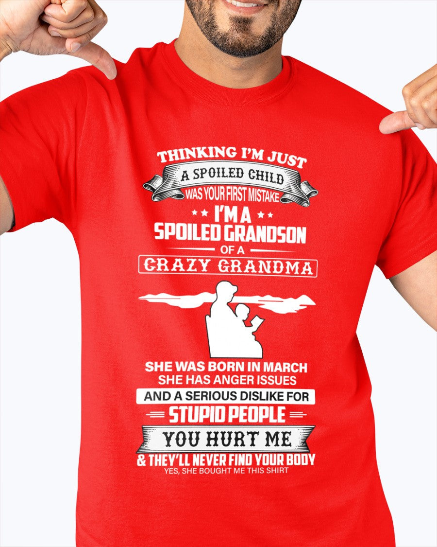 Spoiled by Grandma Shirt March Edition – From Grandma to Grandson NGHL03 (SKU-GMS2-03)