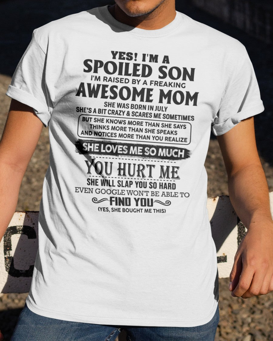 July - Awesome Mom - Perfect gift for son From Mom - NGHL07 (SKU-SPW-07)