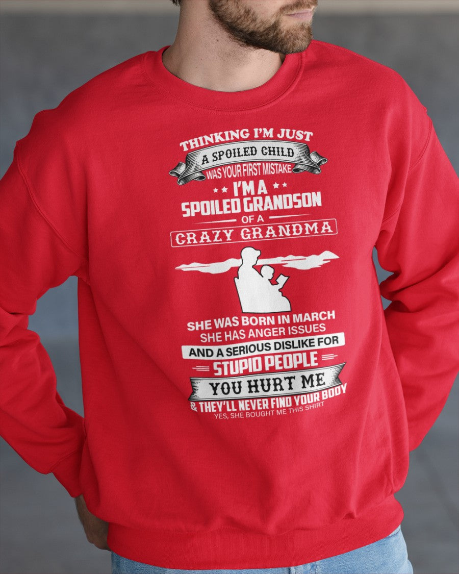 Spoiled by Grandma Shirt March Edition – From Grandma to Grandson NGHL03 (SKU-GMS2-03)