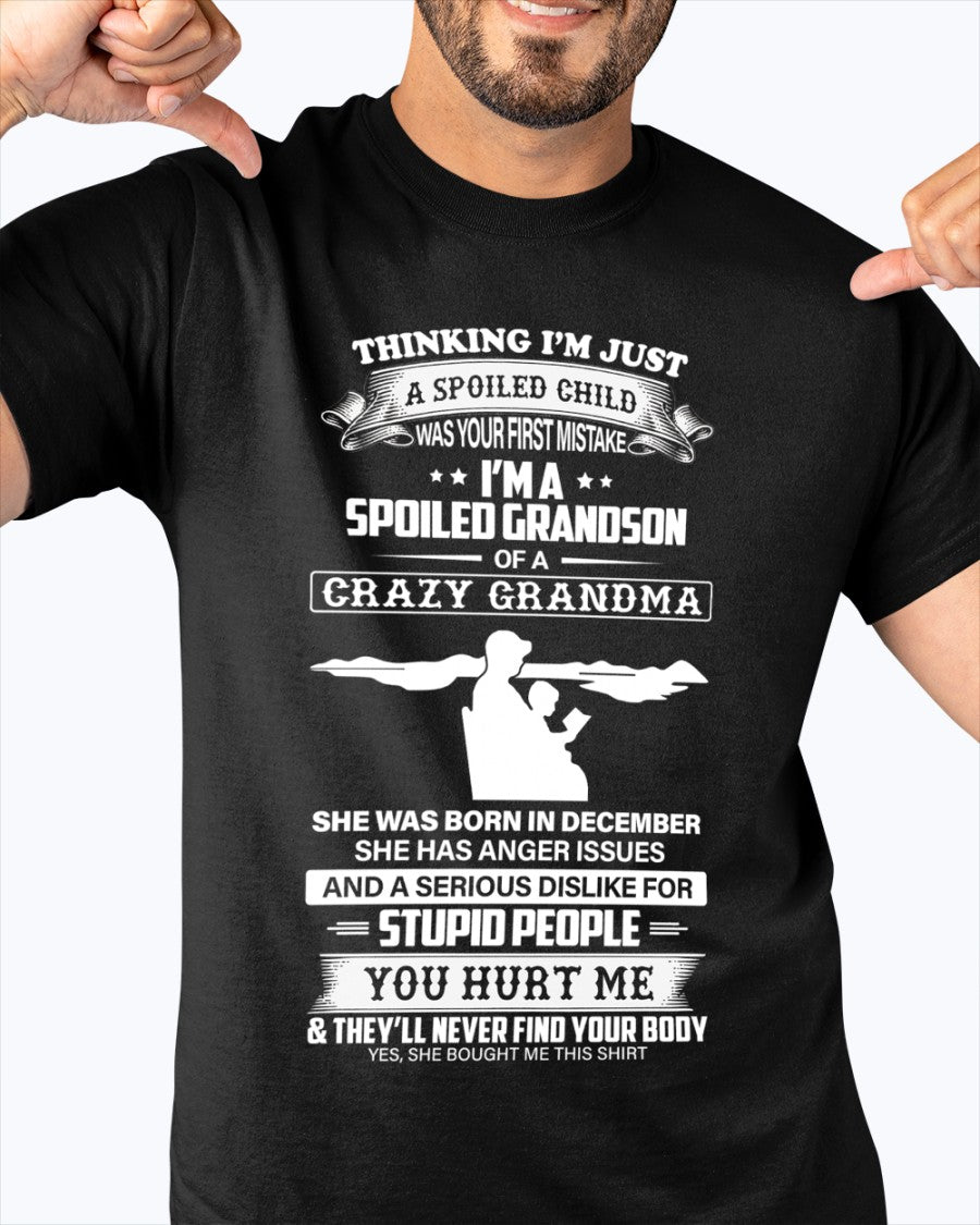 Spoiled by Grandma Shirt December Edition – From Grandma to Grandson NGHL12 (SKU-GMS2-12)