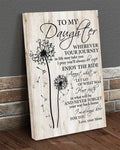 To My Daughter From Mom Canvas