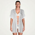 Lauren Ralph Lauren Womens Crinkle Rayon Dress Cover-Up, Size Medium
