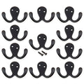 Lot 10 GlideRite Hardware Cabinet Octopus Double Hook, 2, Oil Rubbed Bronze