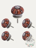 MASCOT HARDWARE Tomatoed 1-29/50 in. Red Cabinet Knob (Pack Of 10)