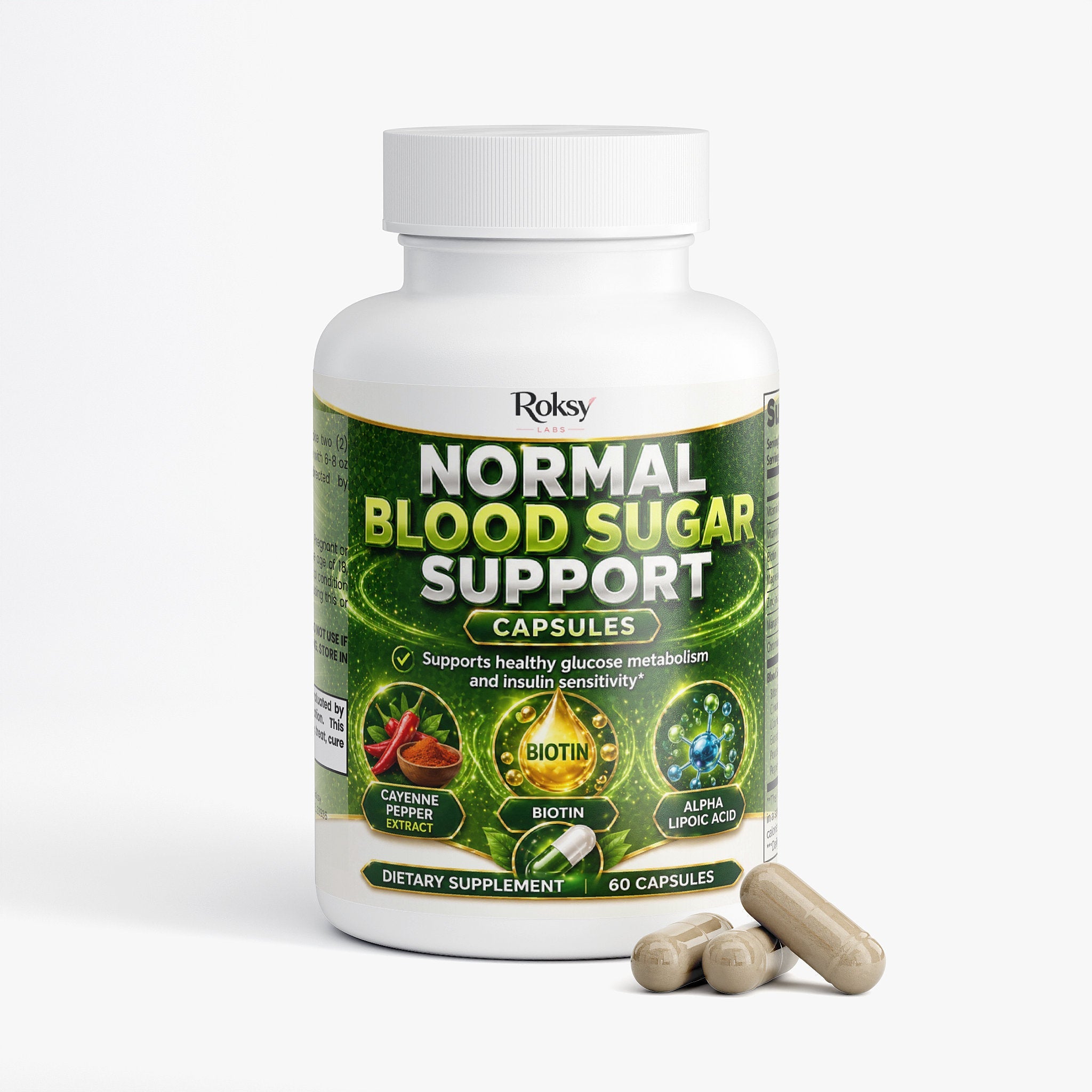 Normal Blood Sugar Support Capsules - Glucose Levels 60 ct