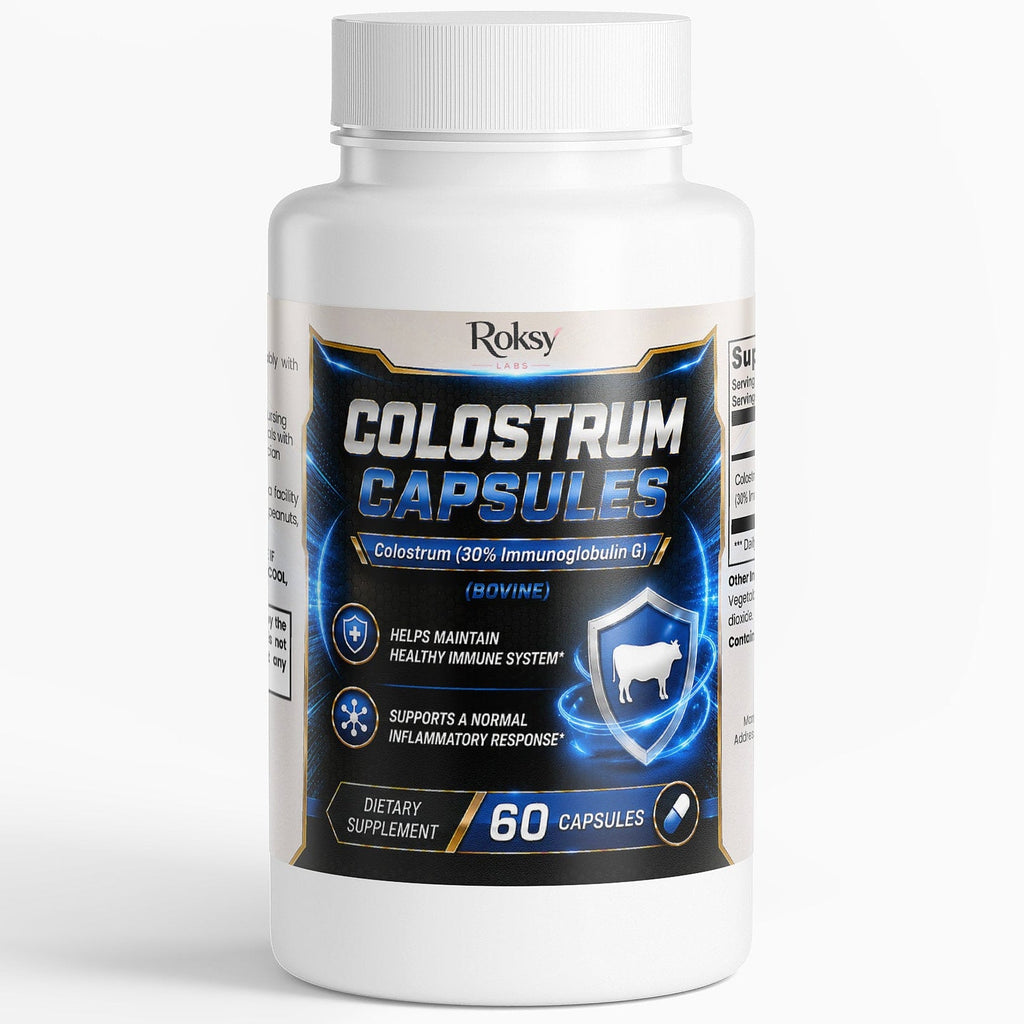 Bovine Colostrum Capsules | Immune Support & Gut Health | 30% IgG | 60ct