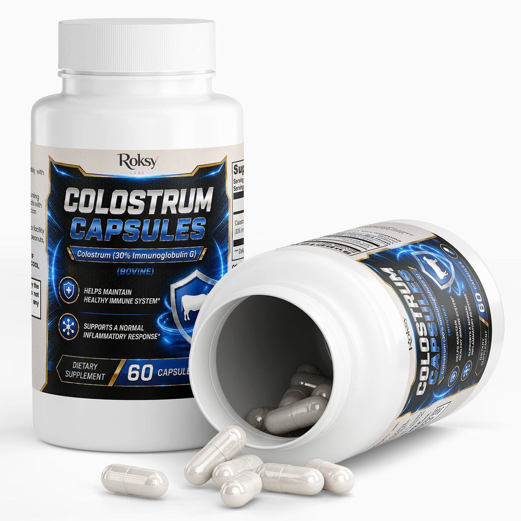 Bovine Colostrum Capsules | Immune Support & Gut Health | 30% IgG | 60ct