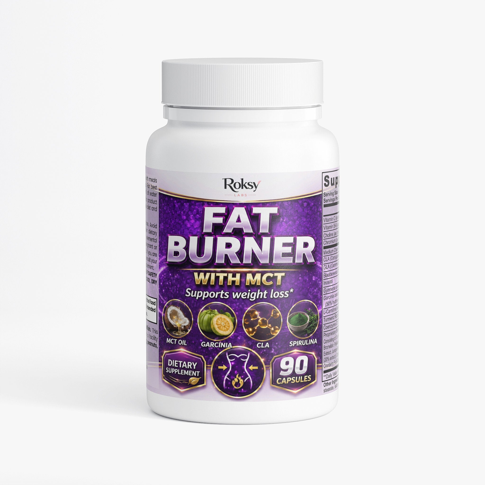 Fat Burner with MCT Oil for Weight Loss 90 caps