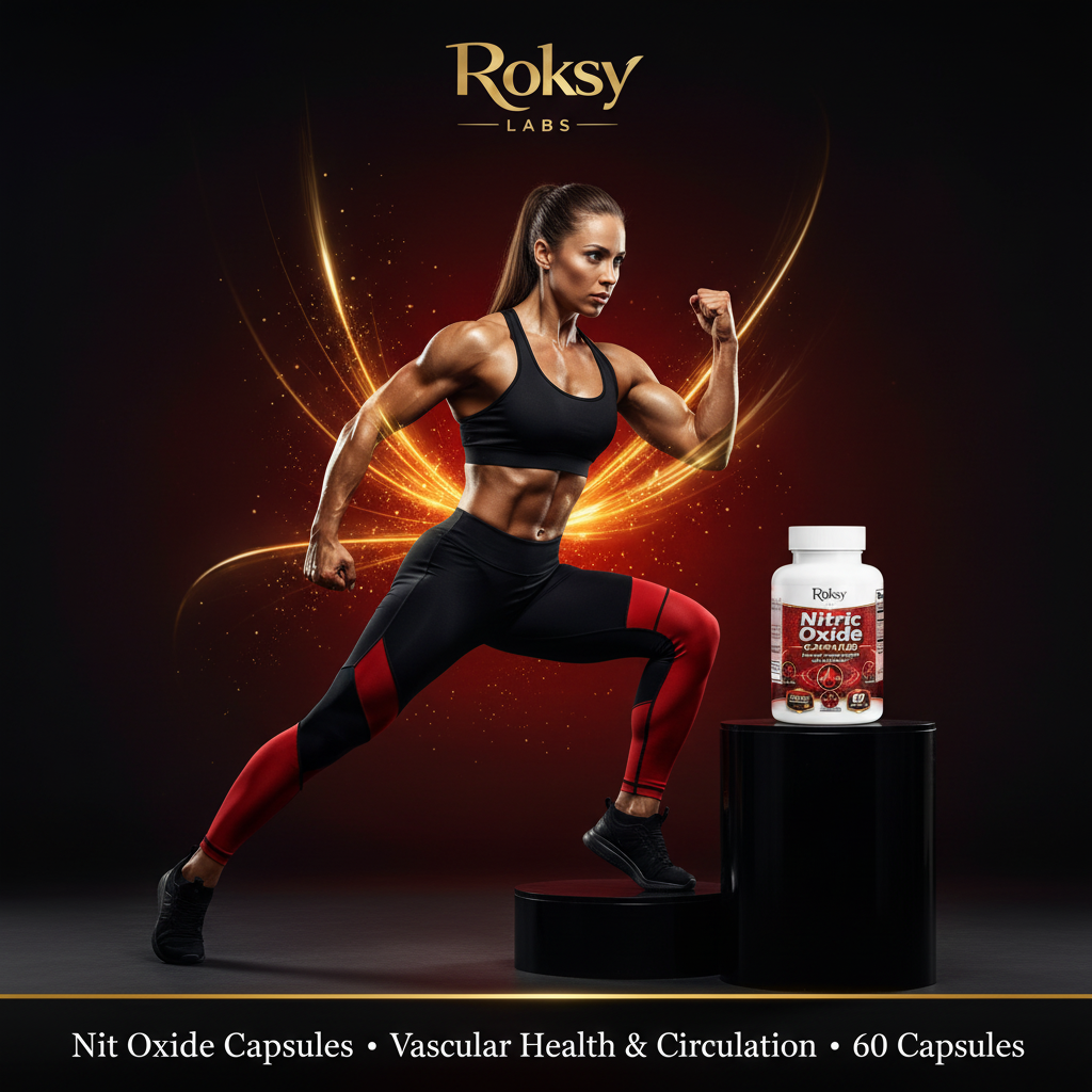 Nitric Oxide Capsules for Post-Workout Recovery With L-Citrulline & L-Arginine | 60 Caps